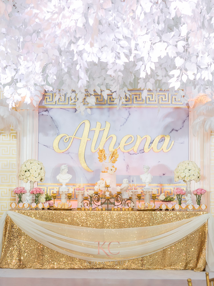Athena S Grecian Theme Baptismal Khim Cruz Wedding And Event