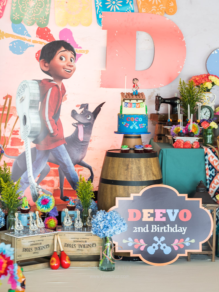 Coco movie inspired birthday party cake decor