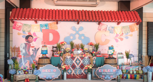 Coco movie inspired birthday party decor setup