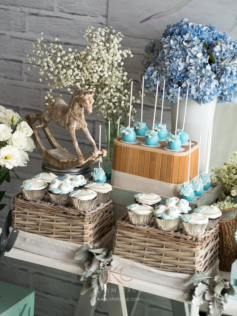 dreamy-rustic baptismal desserts cookies cakepops