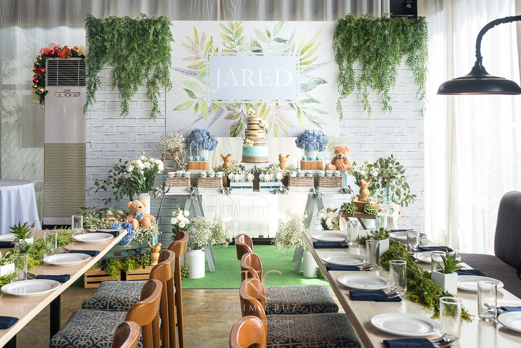 dreamy rustic baptismal party decor styling setup by Khim Cruz