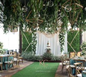 rustic geometric wedding reception decor styling by by Khim Cruz