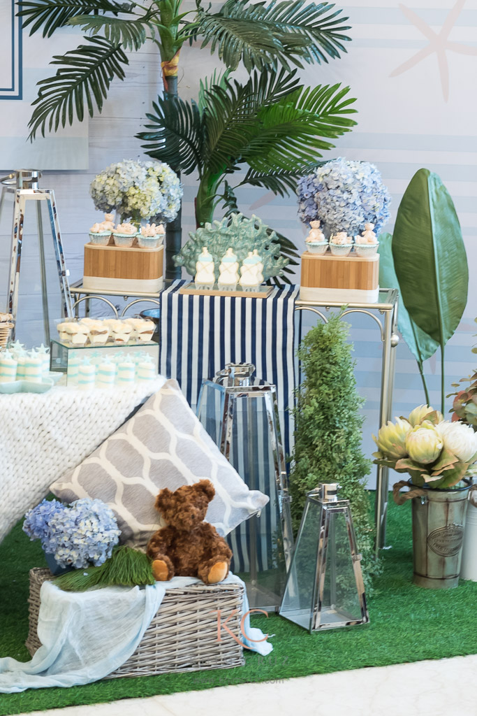 hamptons style dessert table design setup baby shower