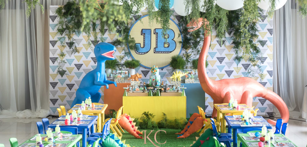 cute dinosaur birthday party davao stylist dessert table setup by Khim Cruz