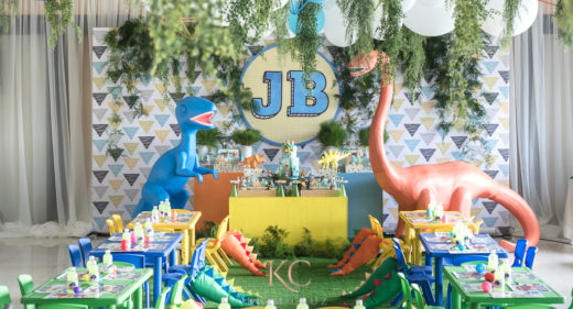 cute dinosaur birthday party davao stylist dessert table setup by Khim Cruz