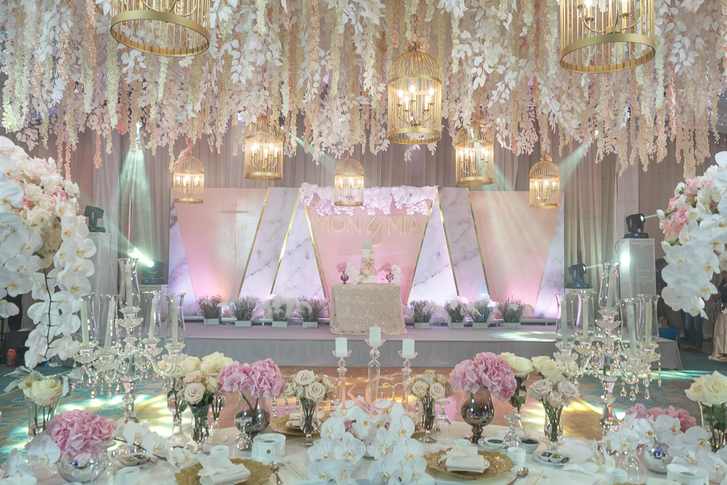 Mon and Mia Classic Elegant Wedding stage design setup by Khim Cruz