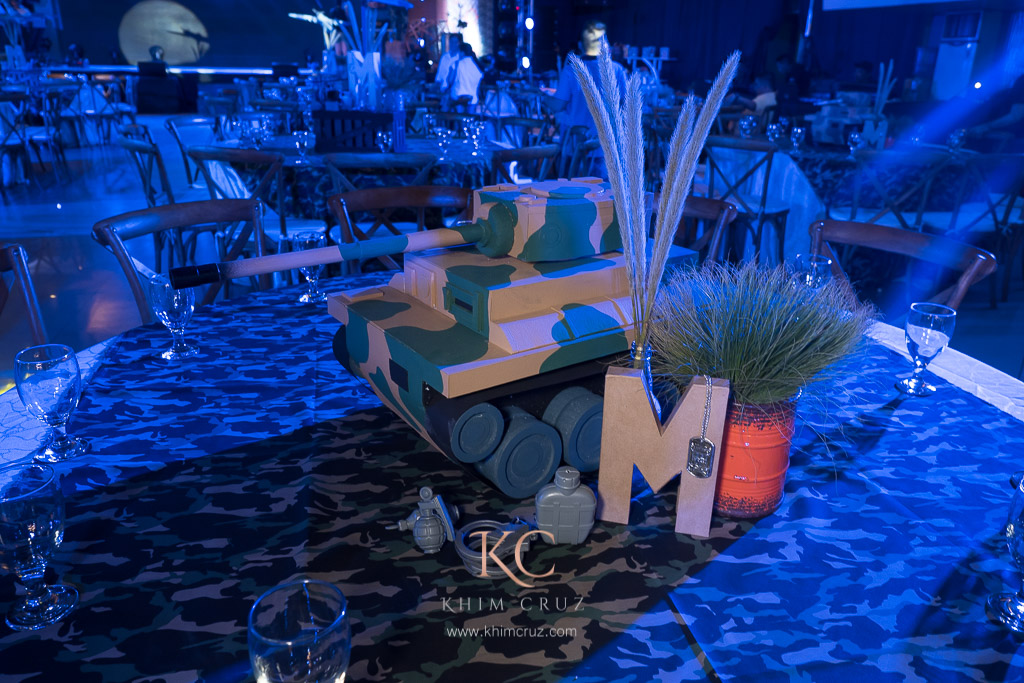 army tank birthday party table centerpiece gensan davao