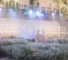 Dreamy rustic wedding stage design styling