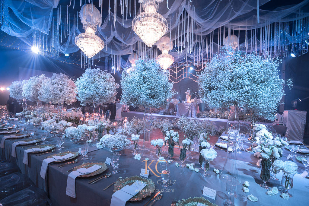 modern wedding reception design and florals by Khim Cruz