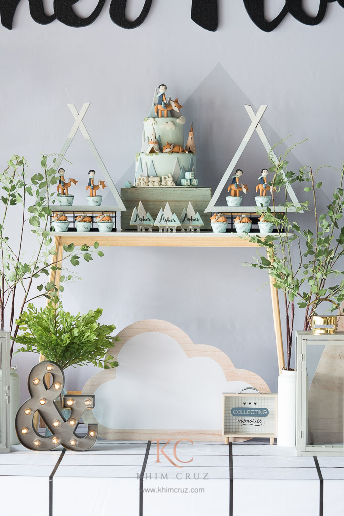 Scandinavian Christening baptismal cake and desserts