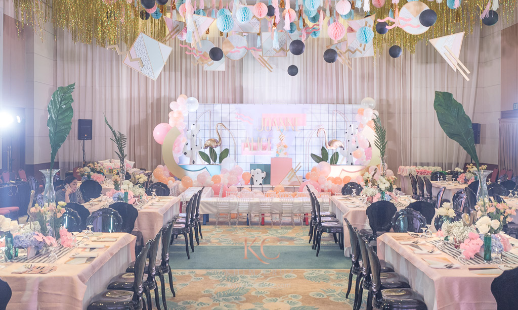 memphis theme birthday party decor ballroom design by Khim Cruz