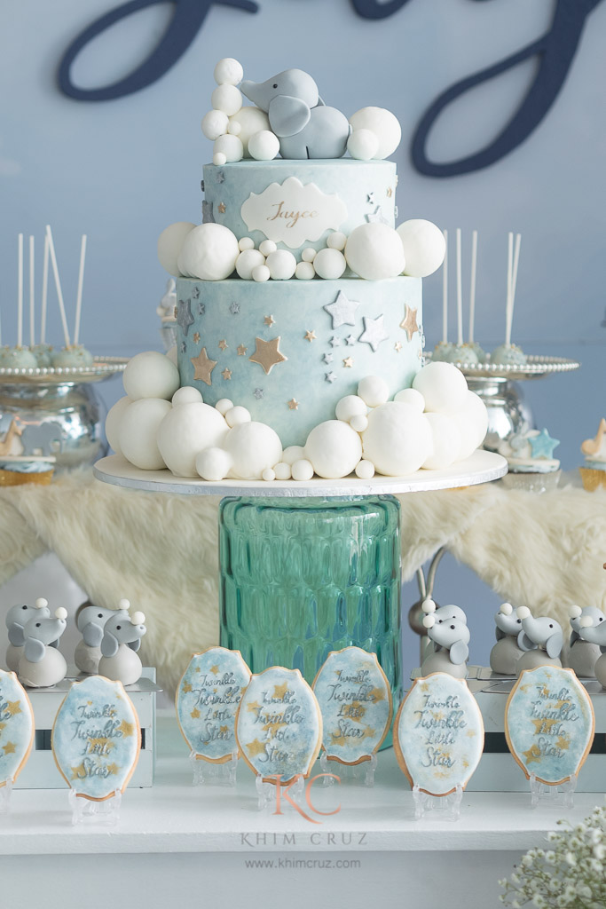twinkle little star baptismal cake and desserts