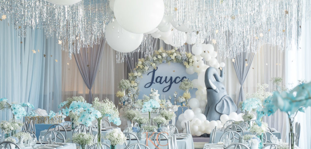 Twinkle twinkle little star baptismal party decor by Khim Cruz