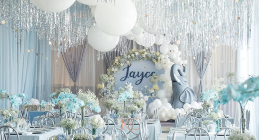 Twinkle twinkle little star baptismal party decor by Khim Cruz