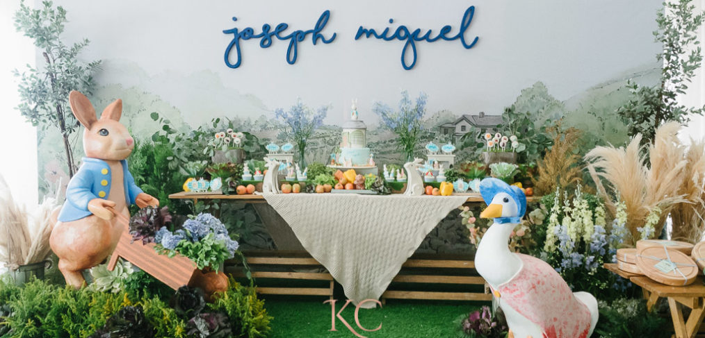 classic peter rabbit dessert spread setup by Khim Cruz