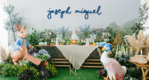 classic peter rabbit dessert spread setup by Khim Cruz