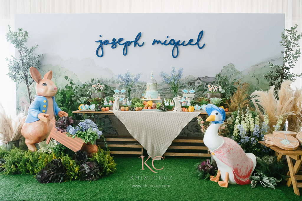 classic peter rabbit dessert spread setup by Khim Cruz