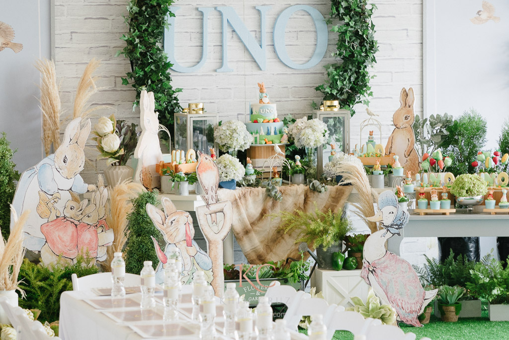 modern peter rabbit dessert setup by Khim Cruz