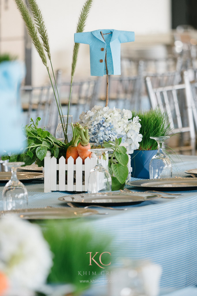 modern peter rabbit table centerpiece