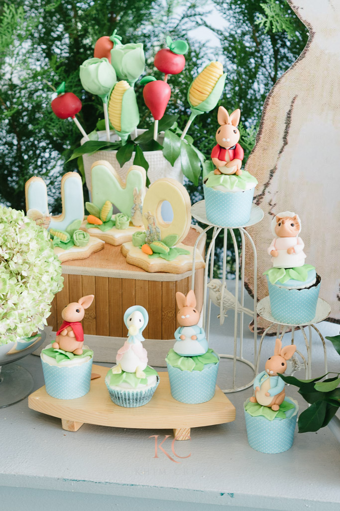 modern peter rabbit theme dessert cupcake