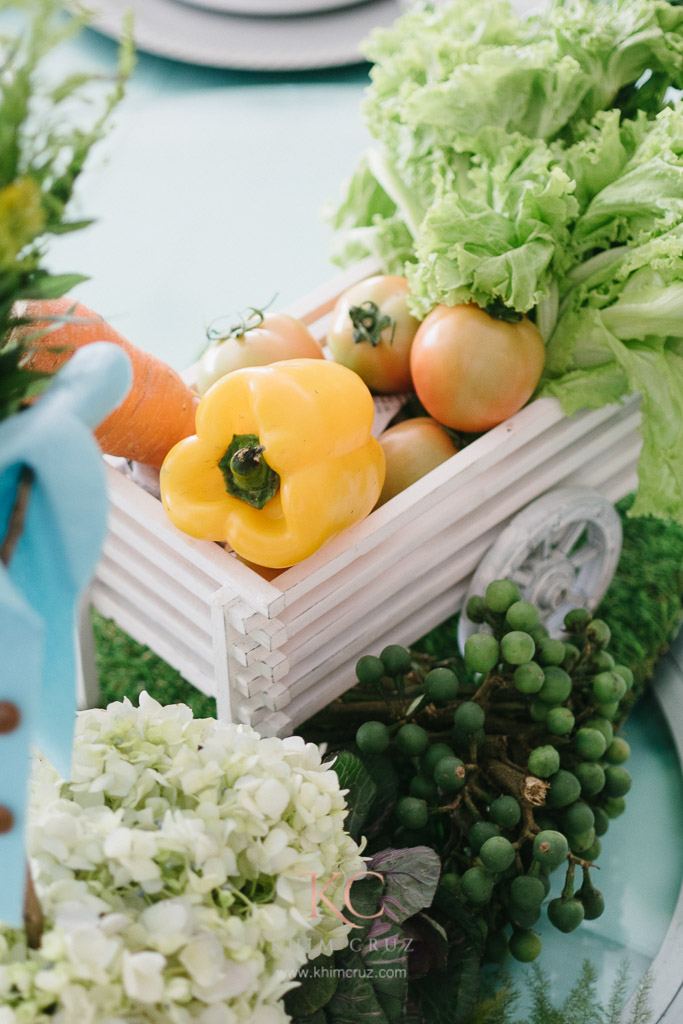 table centerpiece detail vegetable crop classic peter rabbit