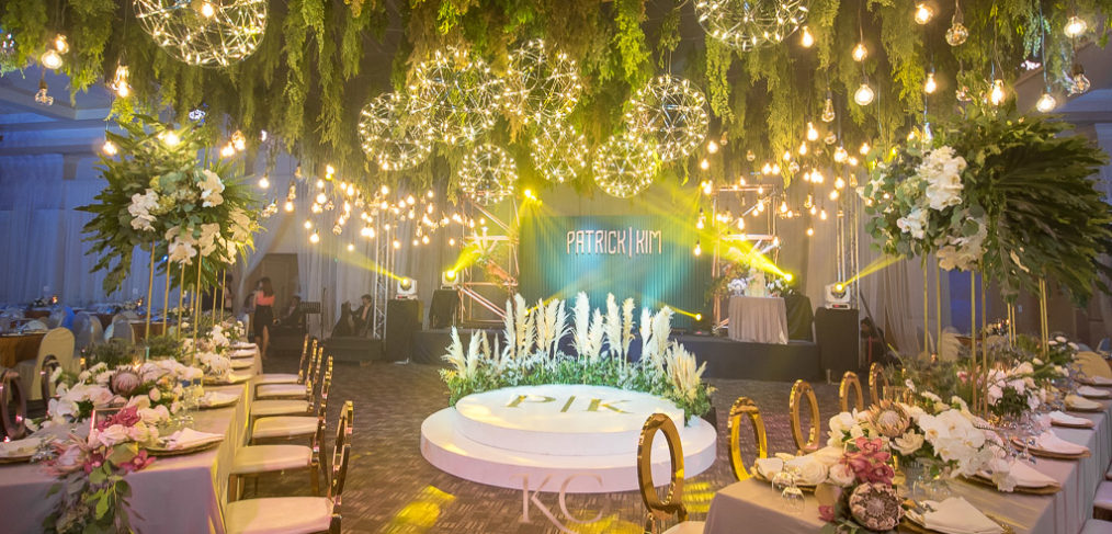 chic industrial wedding ballroom reception decor by Khim Cruz