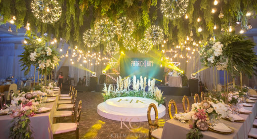 chic industrial wedding ballroom reception decor by Khim Cruz