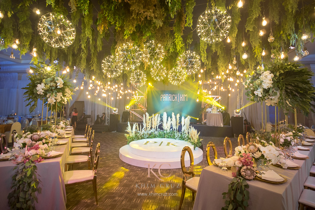 chic industrial wedding ballroom reception decor by Khim Cruz