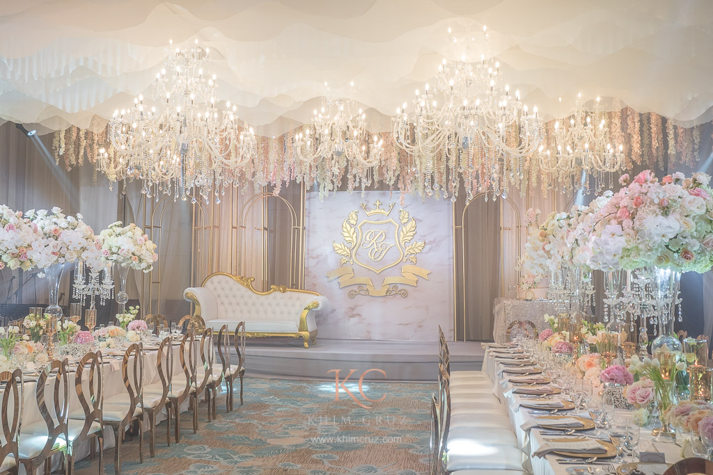 davao wedding simple elegant stage ceiling design by Khim Cruz