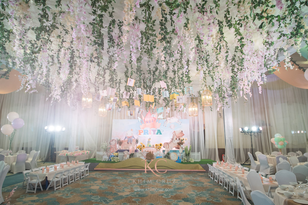 nursery rhymes theme birthday party ballroom reception decor setup by Khim Cruz