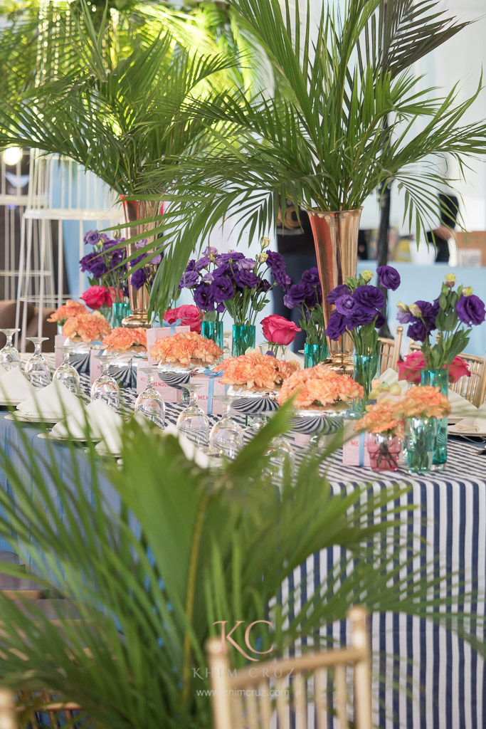 grand hotel budapest theme table floral centerpiece