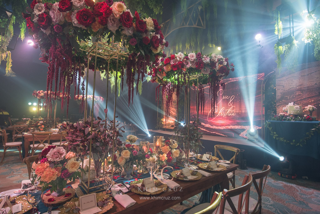 elegant rustic wedding ballroom reception by Khim Cruz