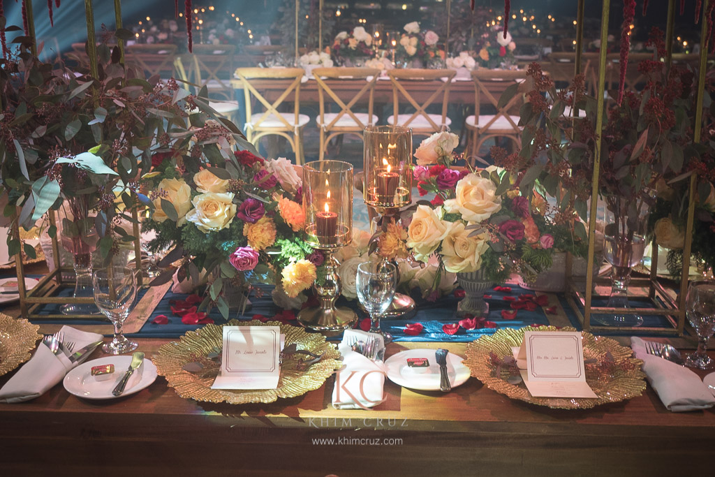 elegant rustic wedding floral arrangement by Khim Cruz