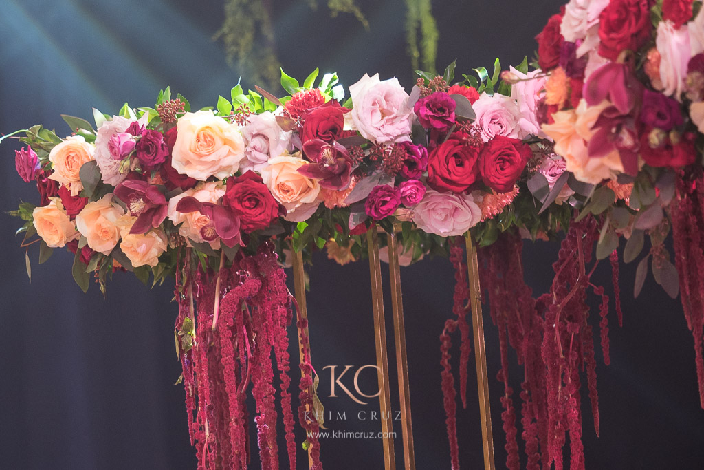 rustic elegance wedding fresh floral wreath design installation