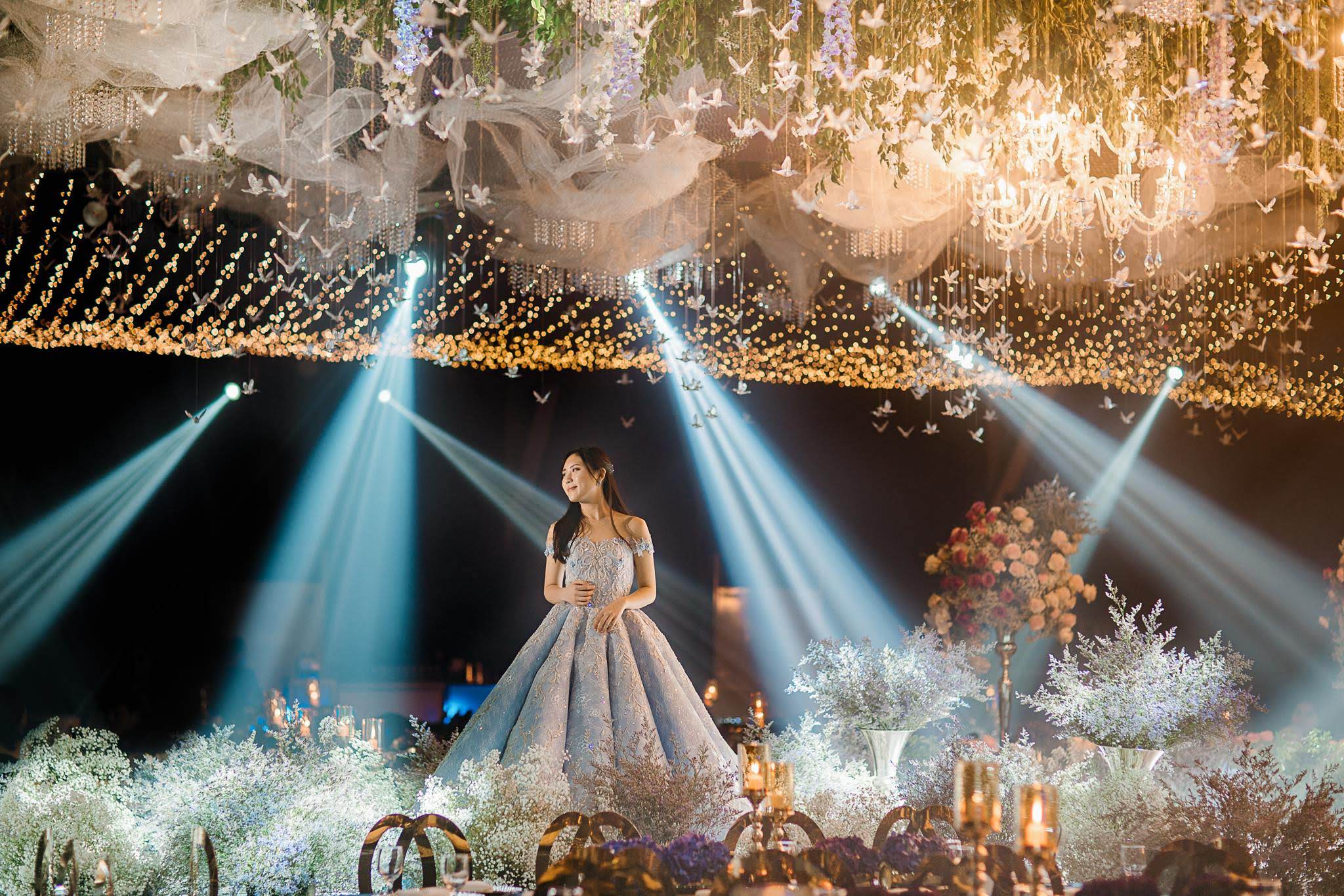 davao debut enchanted forest theme birds chandeliers styled by Khim Cruz