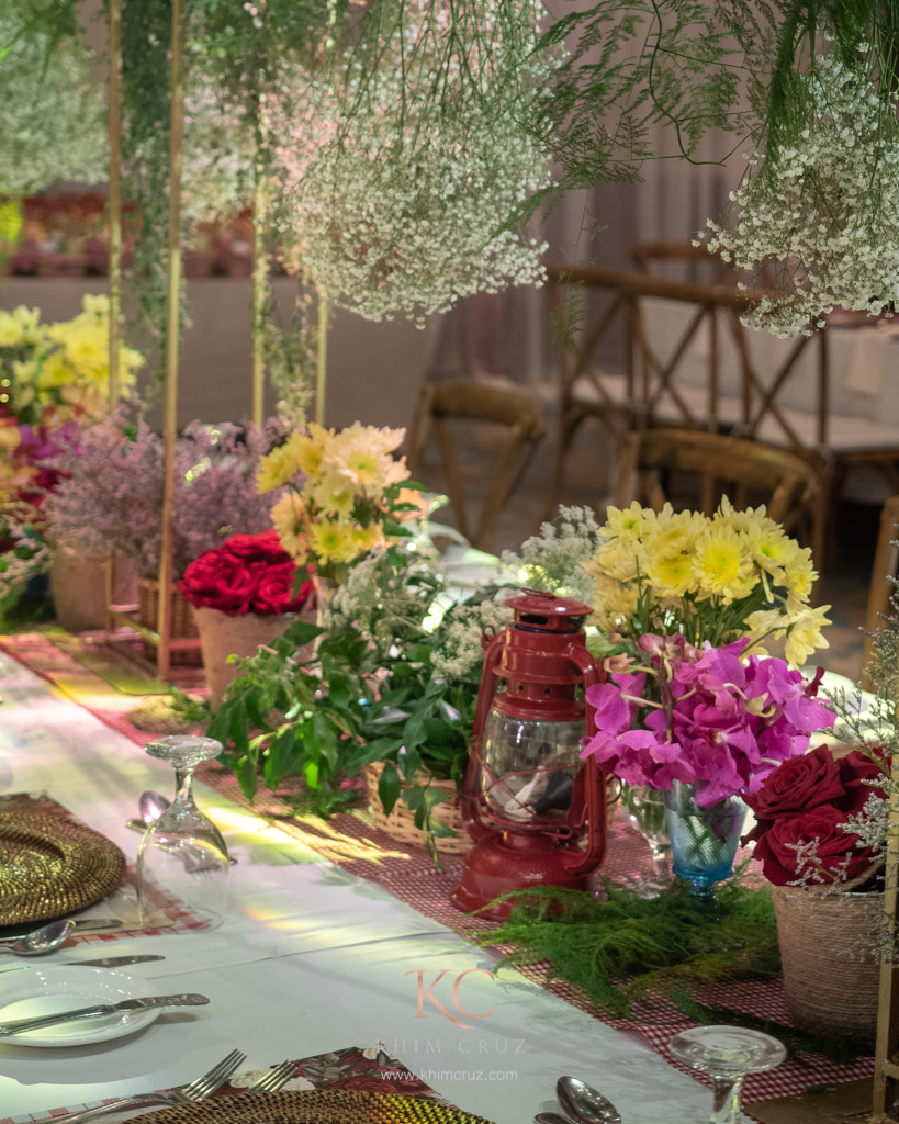 little red riding hood themed fairy tale birthday party table setup styled by Khim Cruz