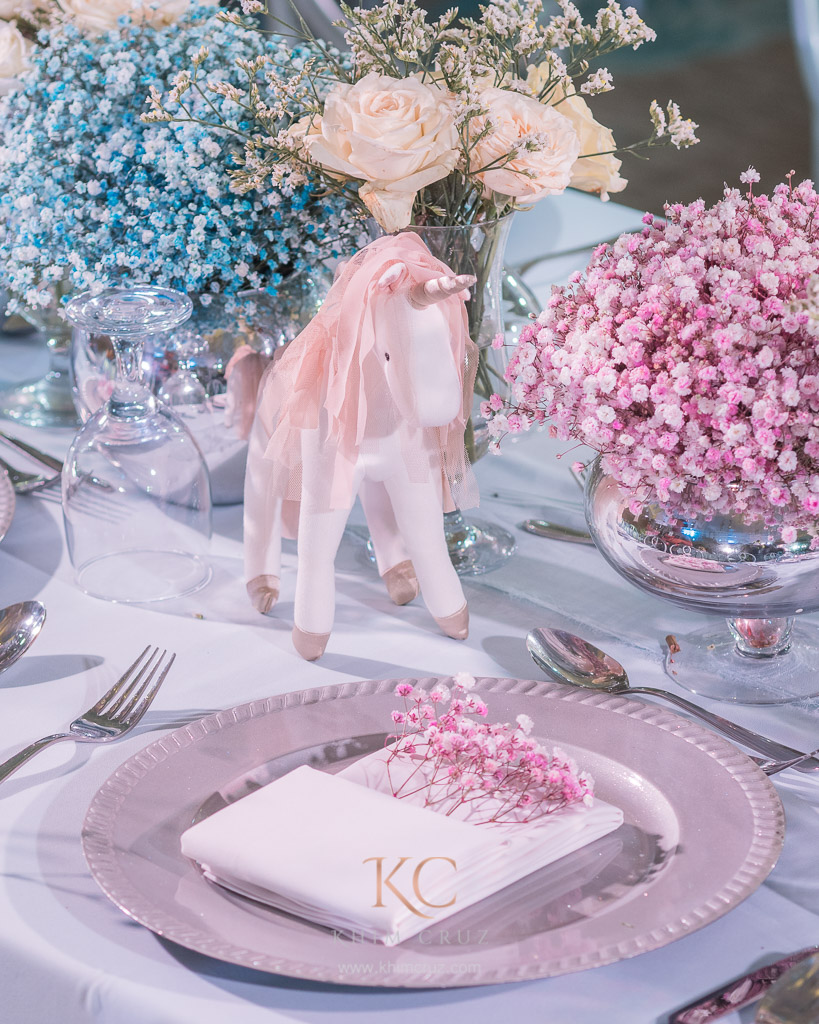 unicorn theme table centerpiece