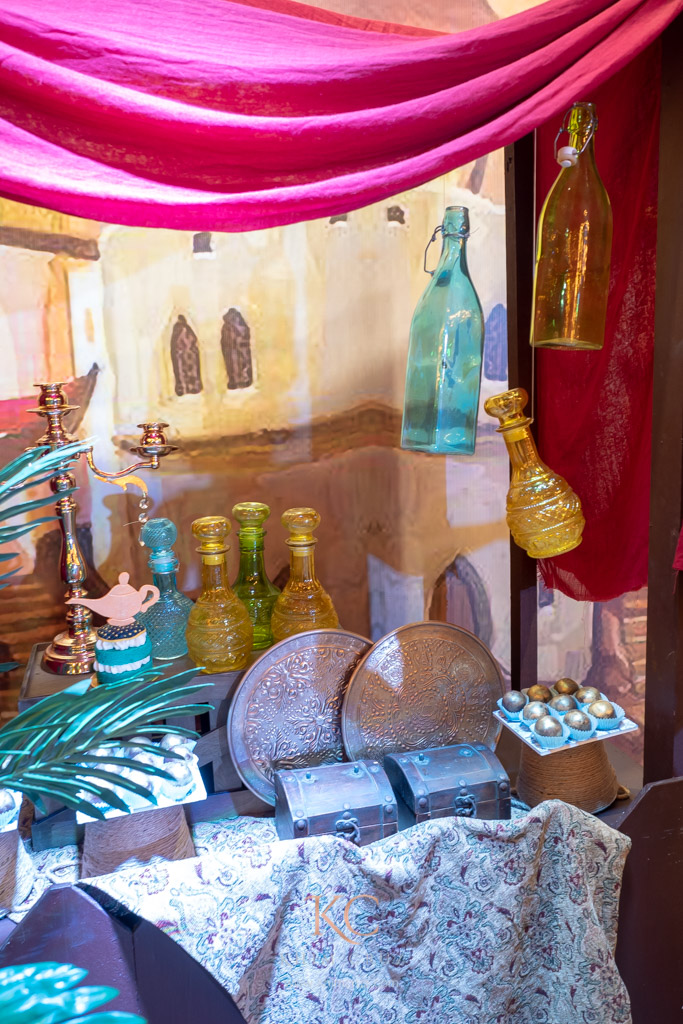 Aladdin Agrabah marketplace childrens birthday party vendor stall
