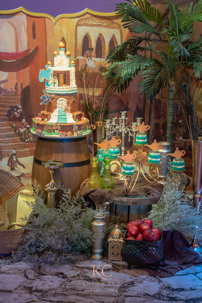 Aladdin Agrabah marketplace theme kids birthday cake