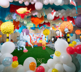 Dr. Seuss Seussville themed birthday party decor