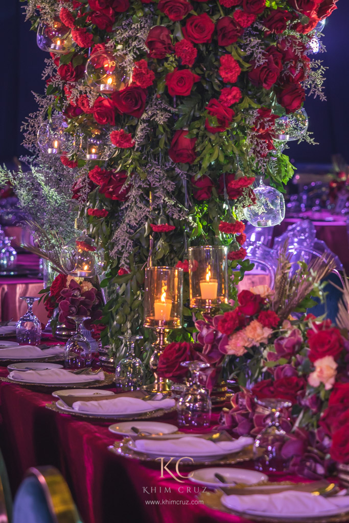 mythical forest head table floral design by Khim Cruz