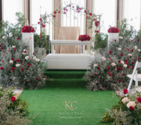 garden feel wedding ceremony styled by Khim Cruz