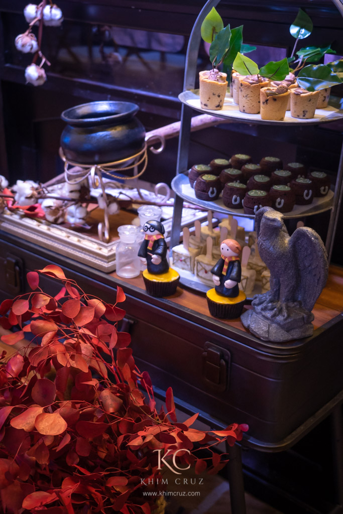 harry potter themed birthday dessert table setup detail design and styling by Khim Cruz