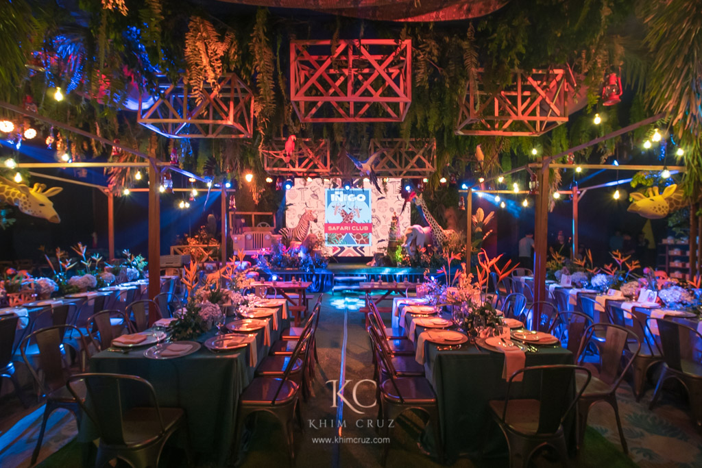 safari themed birthday ballroom transformation by Khim Cruz