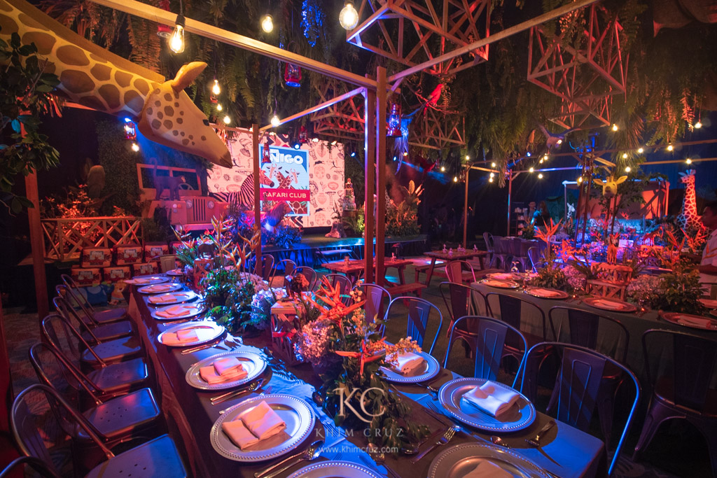 Safari themed birthday party reception