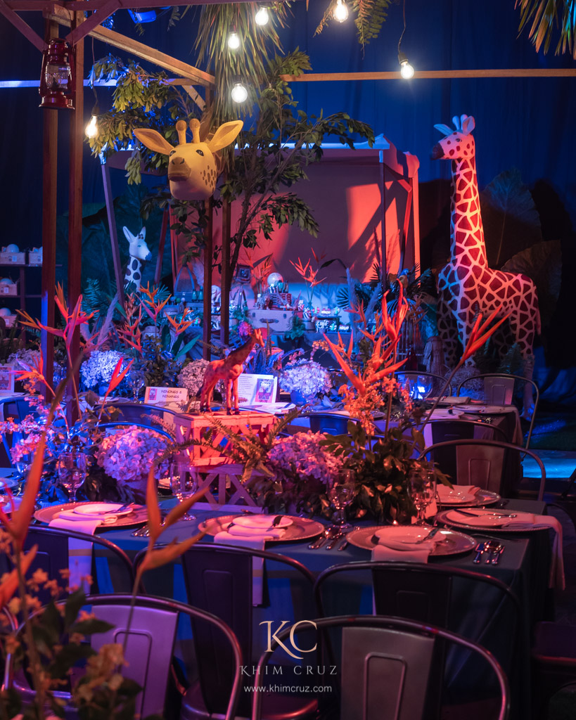 safari themed birthday setup by Khim Cruz