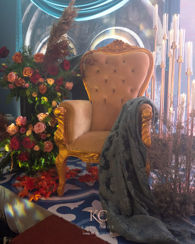 reign inspired debutante chair styled by Khim Cruz