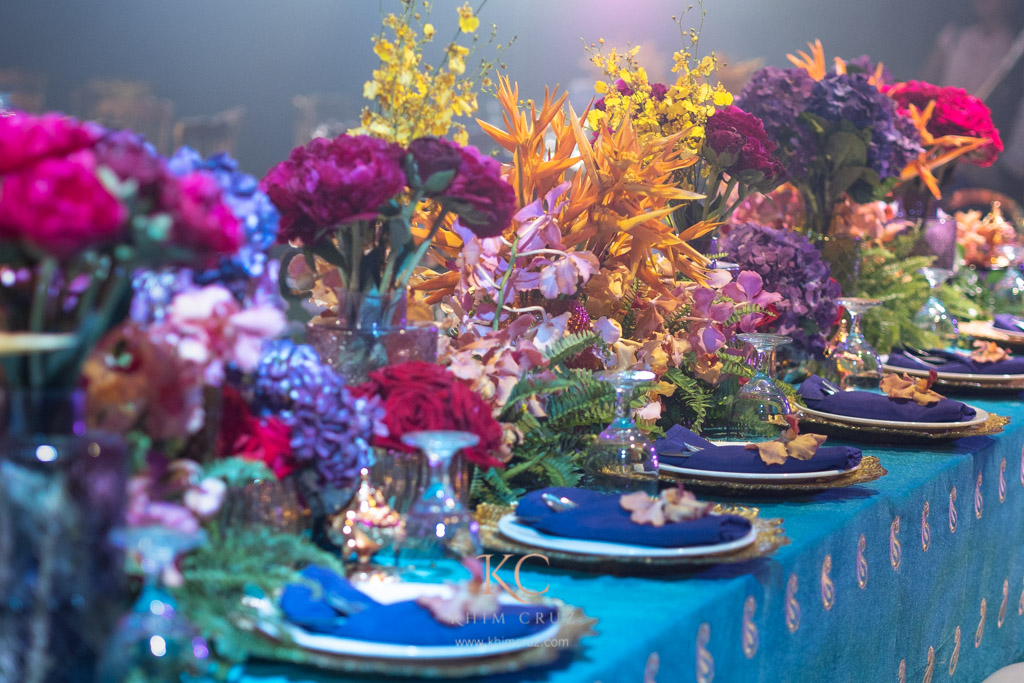 Aladdin movie themed birthday head table floral design by Khim Cruz