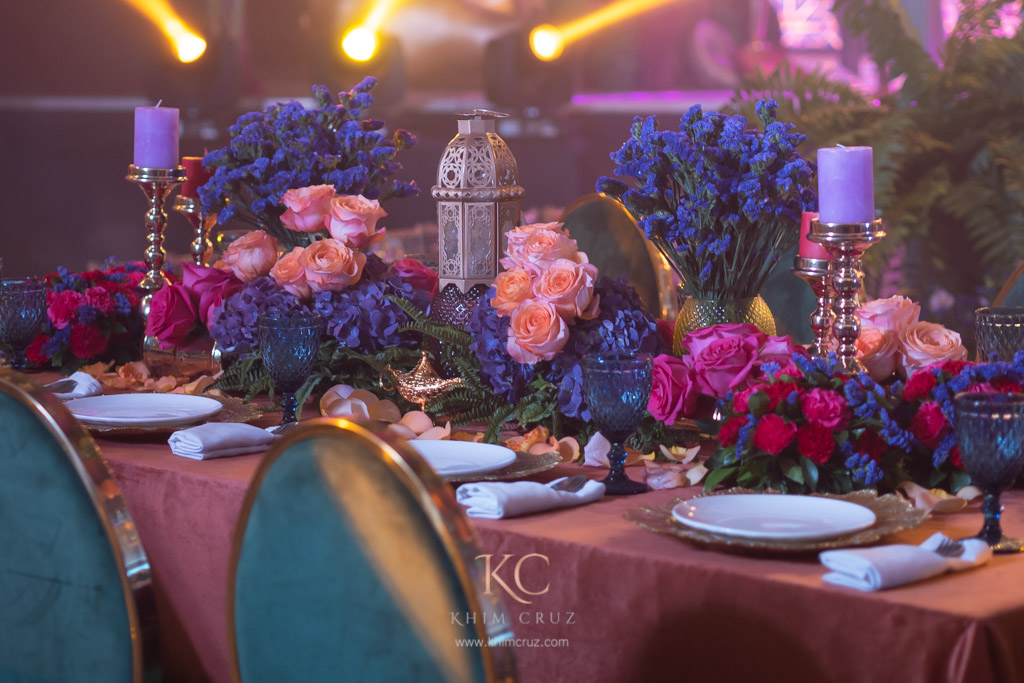 arabian nights theme kids birthday floral design centerpieces by Khim Cruz