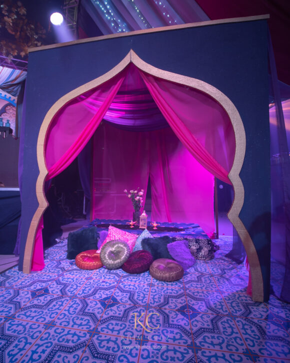 Arabian nights theme kids birthday kids area